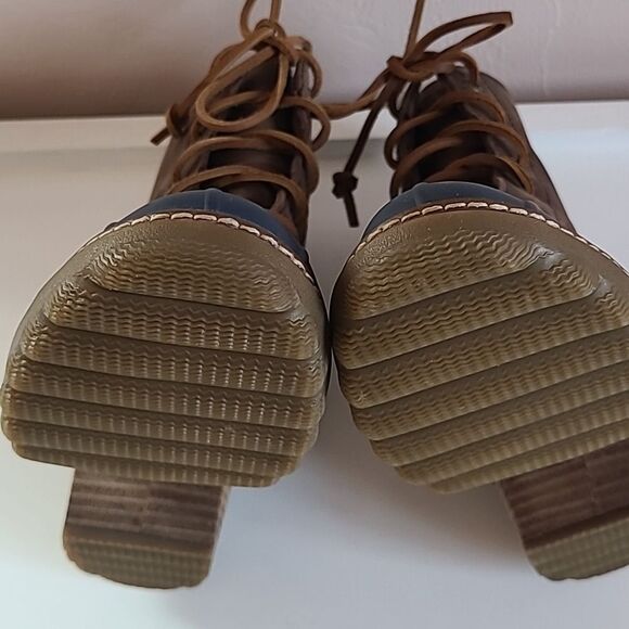 Sperry Women's Saltwater Heel Leather Duck Boot Brown Size 6 - Picture 11 of 15
